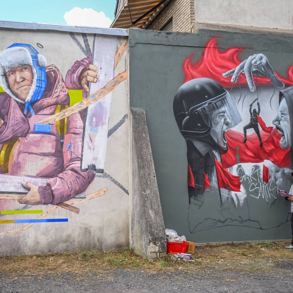Graffiti-Festival in Geldern: Rote Rauchschwaden und Antifa-Flagge bei „Paint on Walls“ – das steckt dahinter