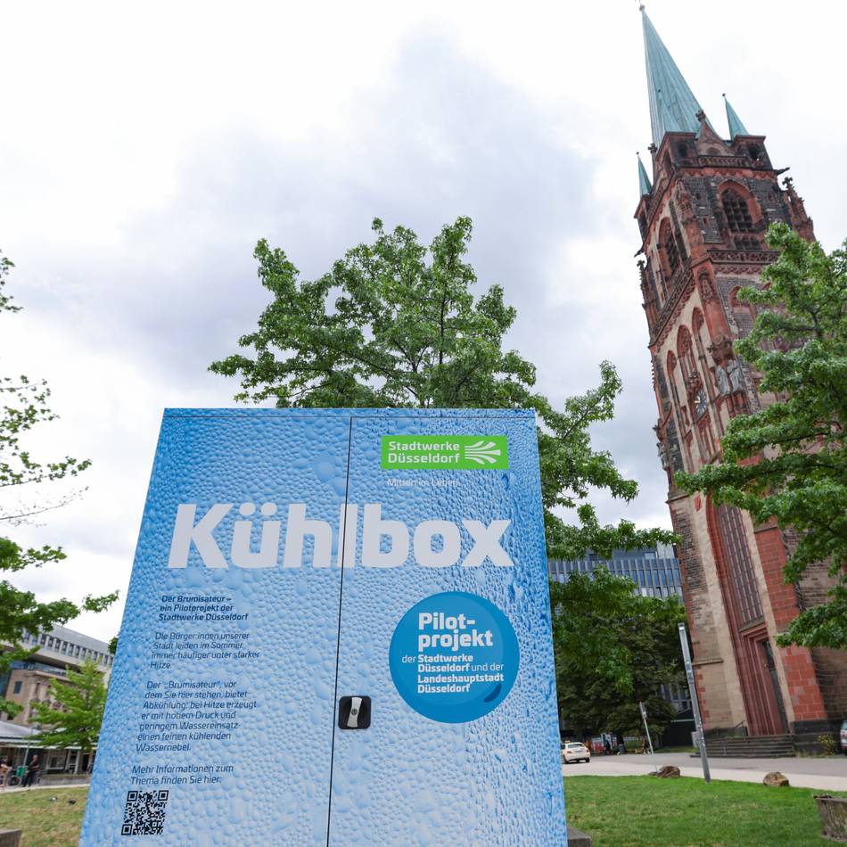 Kampf gegen Sommerhitze: Pilotprojekt in Düsseldorf – das kann die neue Kühlbox in der Stadt