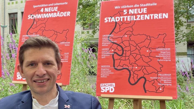 Heiße Phase im Wahlkampf: OB-Kandidat der SPD verspricht drei neue Schwimmbäder in Düsseldorf