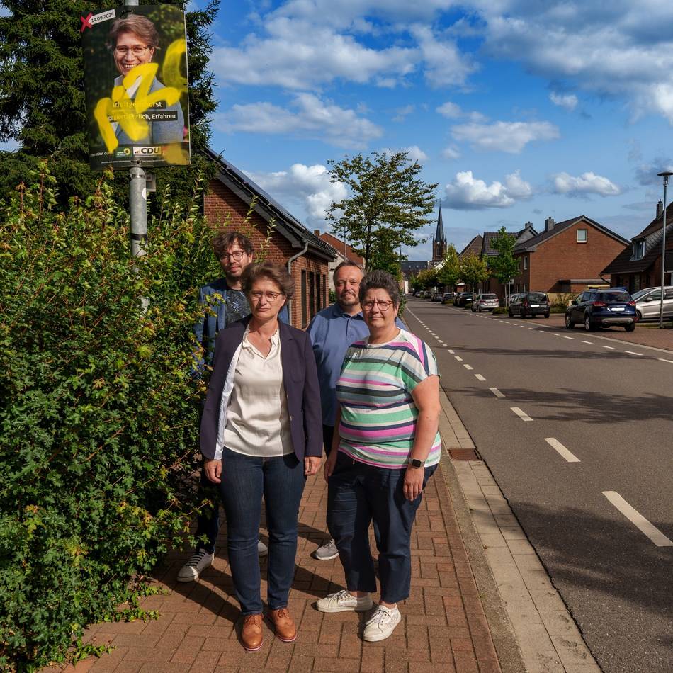 Zerstörte Wahlplakate in Aldekerk: „Ich muss sagen, ich bin ziemlich angepisst“