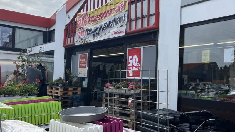 Vorübergehend geschlossen: Schnäppchenmarkt Thomas Philipps baut in Goch um