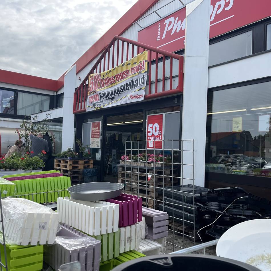 Vorübergehend geschlossen: Schnäppchenmarkt Thomas Philipps baut in Goch um