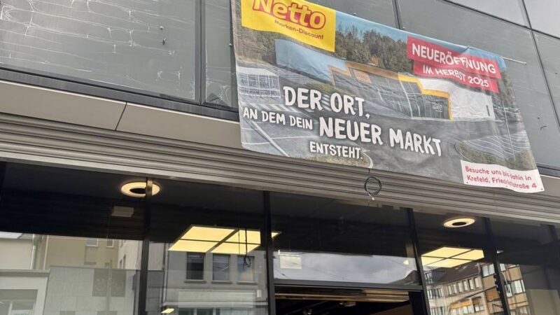 Entwicklung der Krefelder Innenstadt: Netto eröffnet am 2. September in alter Primark-Filiale