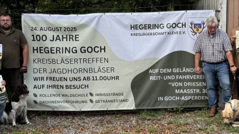 Zu Gast beim RV Asperden: Hegering Goch feiert 100-jähriges Bestehen