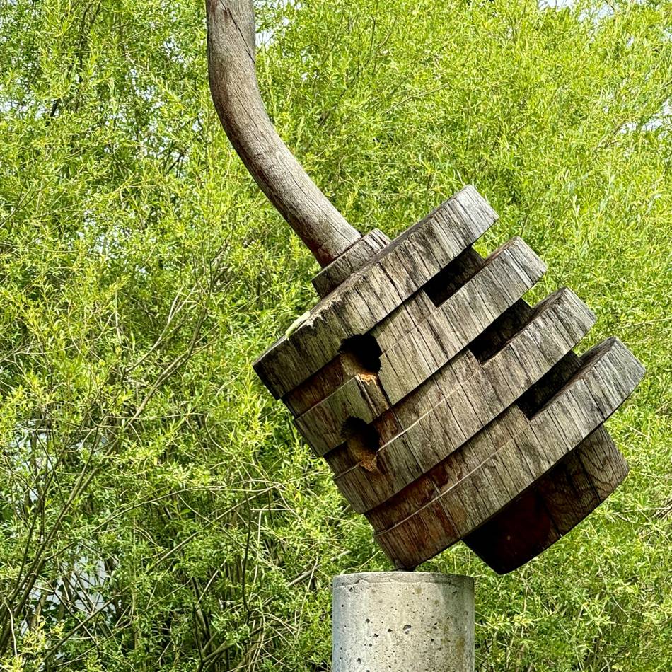 Vogel nistete sich in Stele ein: Kaarster Specht hat „sein“ Kunstwerk verlassen