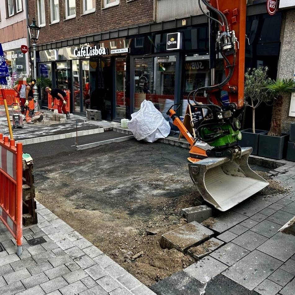 Café Lisboa in der Altstadt: Baustelle vor der Tür vermiest das Sommergeschäft – „Umsatz ist um die Hälfte eingebrochen“
