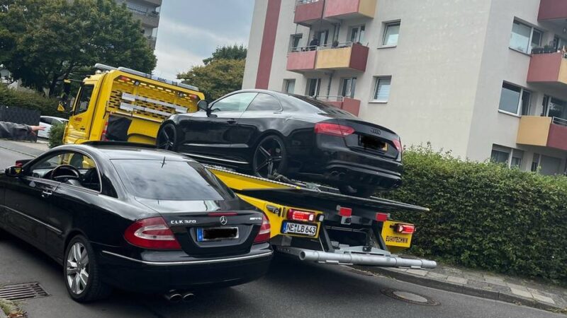 Autos in Dormagen sichergestellt: Polizei im Einsatz gegen Tuner, Poser und Raser