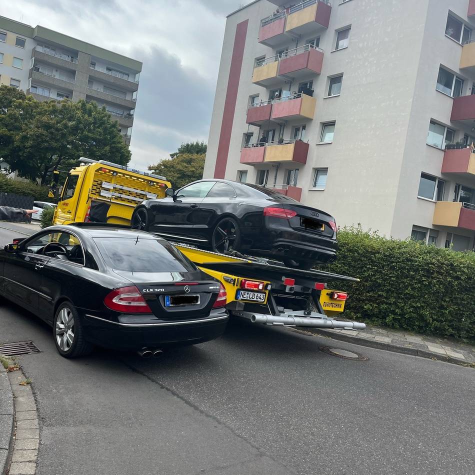 Autos in Dormagen sichergestellt: Polizei im Einsatz gegen Tuner, Poser und Raser