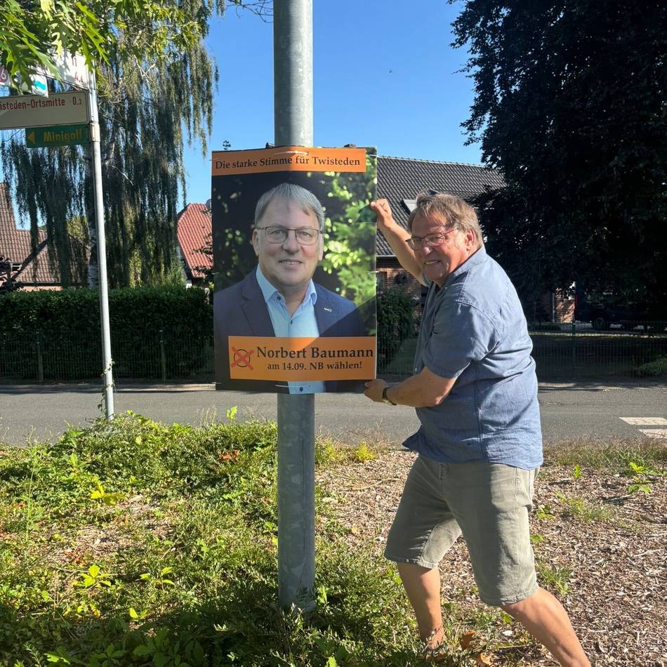 Wie Norbert Baumann in Kevelaer Wahlkampf macht: Der Einzelkämpfer – mit zwölf Wahlplakaten in den Stadtrat