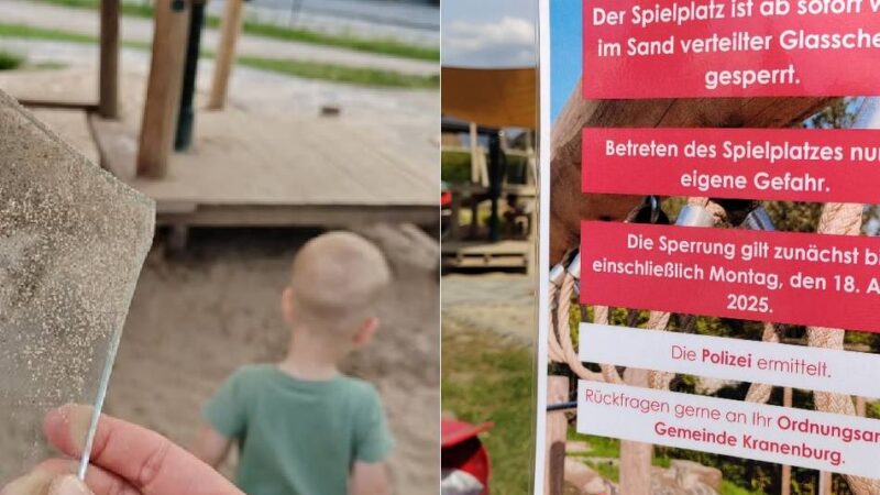 Gefahr auf Kranenburger Spielplatz: Glasscherben im Sand – „Ich bin zu Tode erschrocken“