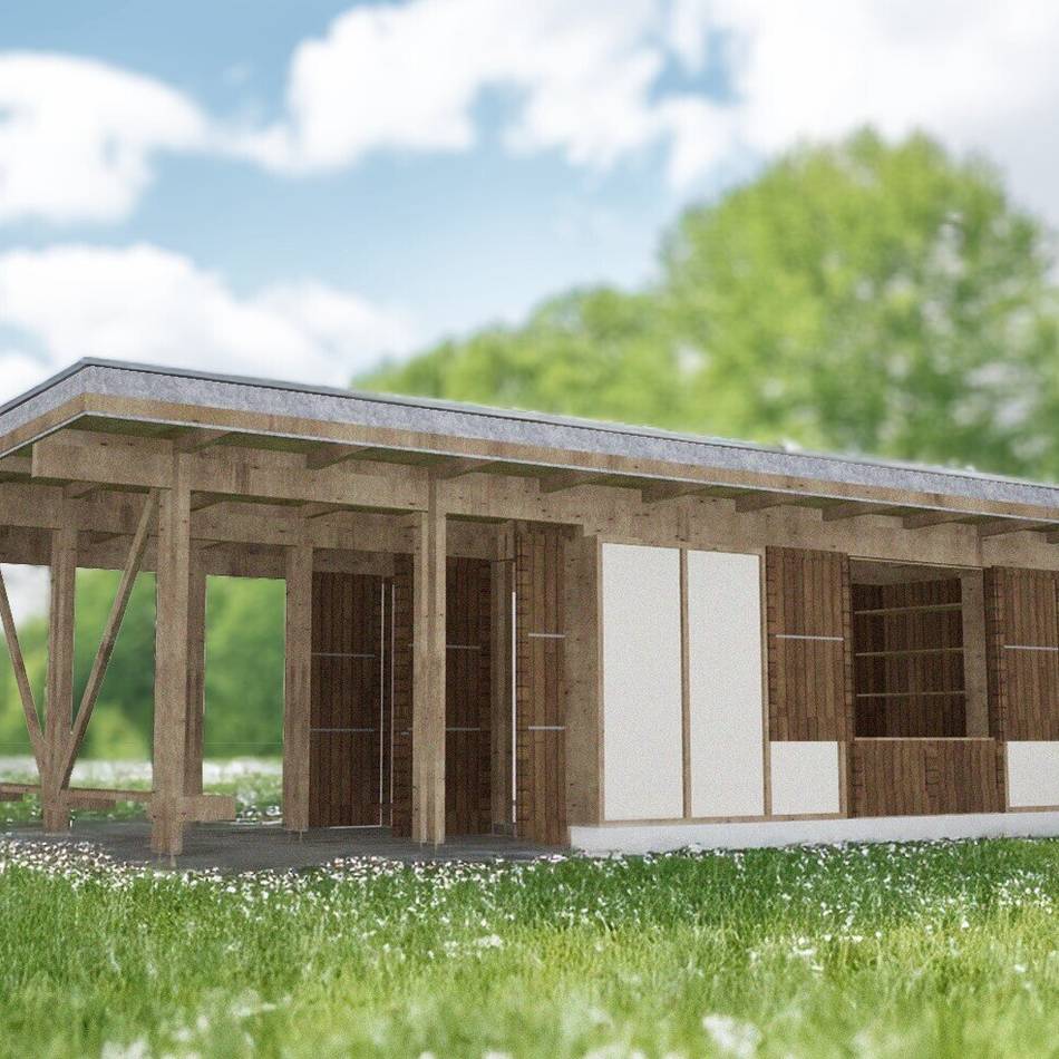 Experimentelles Bauen auf der Landesgartenschau Neuss: Ein Skater-Domizil aus Abbruchmaterial