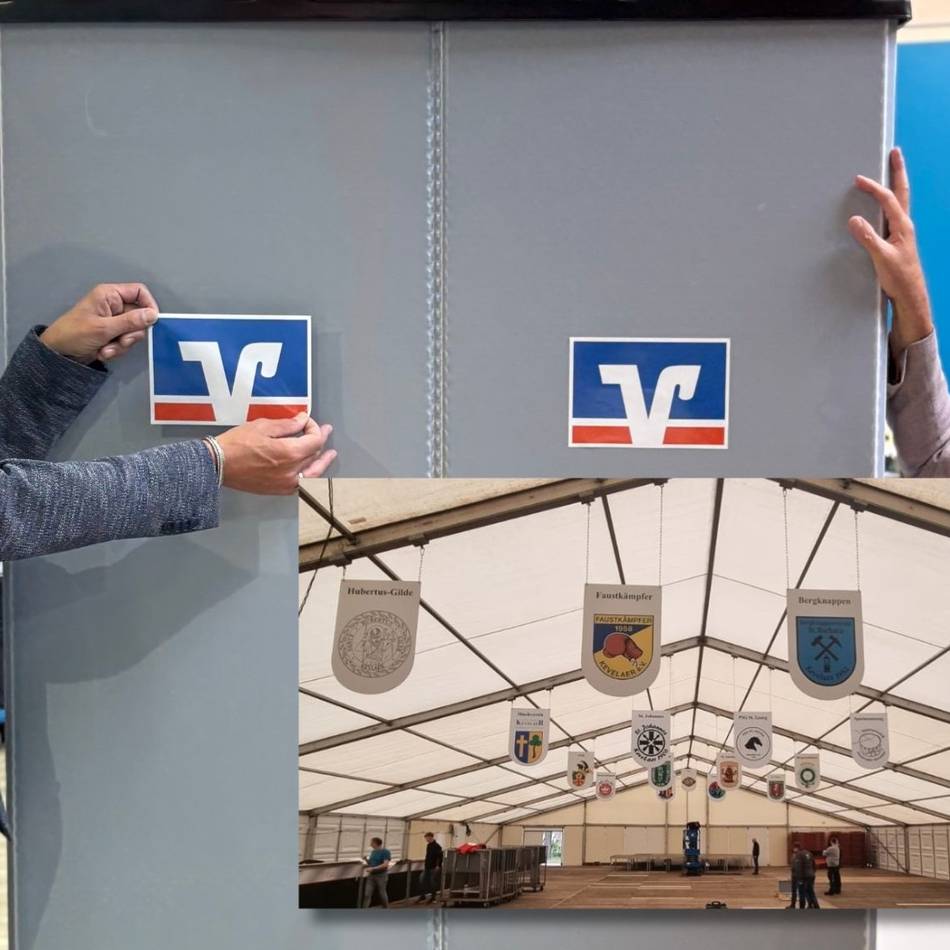 Dank Unterstützung: Neue Vereinswimpel für die Mitglieder der Geselligen Vereine Kevelaer
