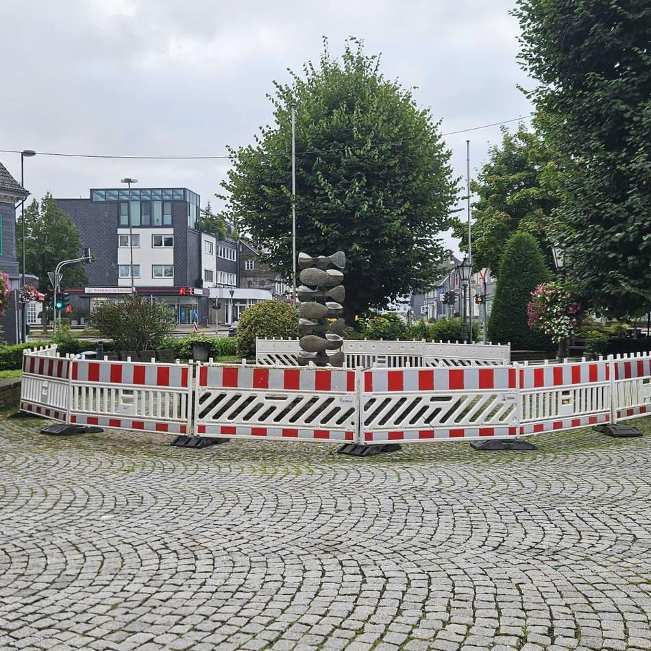 Stadtentwicklung in Hückeswagen: „Schaschlik“-Brunnen aktuell abgesperrt