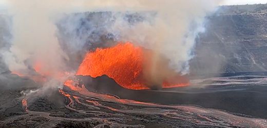 Hawaii: Seltener Vulnado am Kilauea-Vulkan