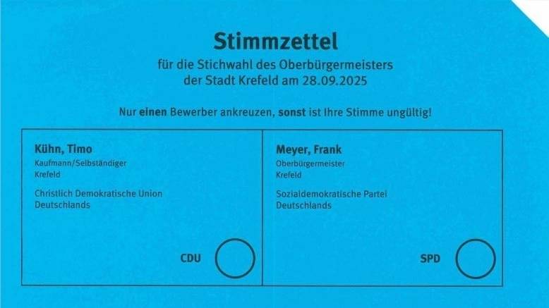 Kommunalwahl 2025: Was Sie zur Stichwahl in Krefeld wissen müssen