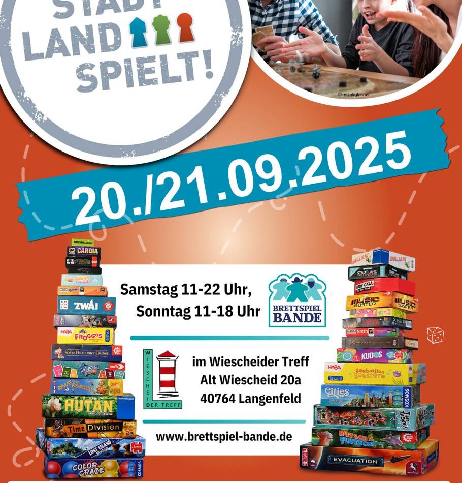„Stadt-Land-Spielt!“ in Langenfeld: „Brettspiel Bande“ lädt zu Brett- und Gesellschaftsspielen ein