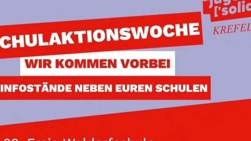 Politik in Krefeld: Ordnungsdienst beendet „Schulaktionswoche“ der linken Jugend