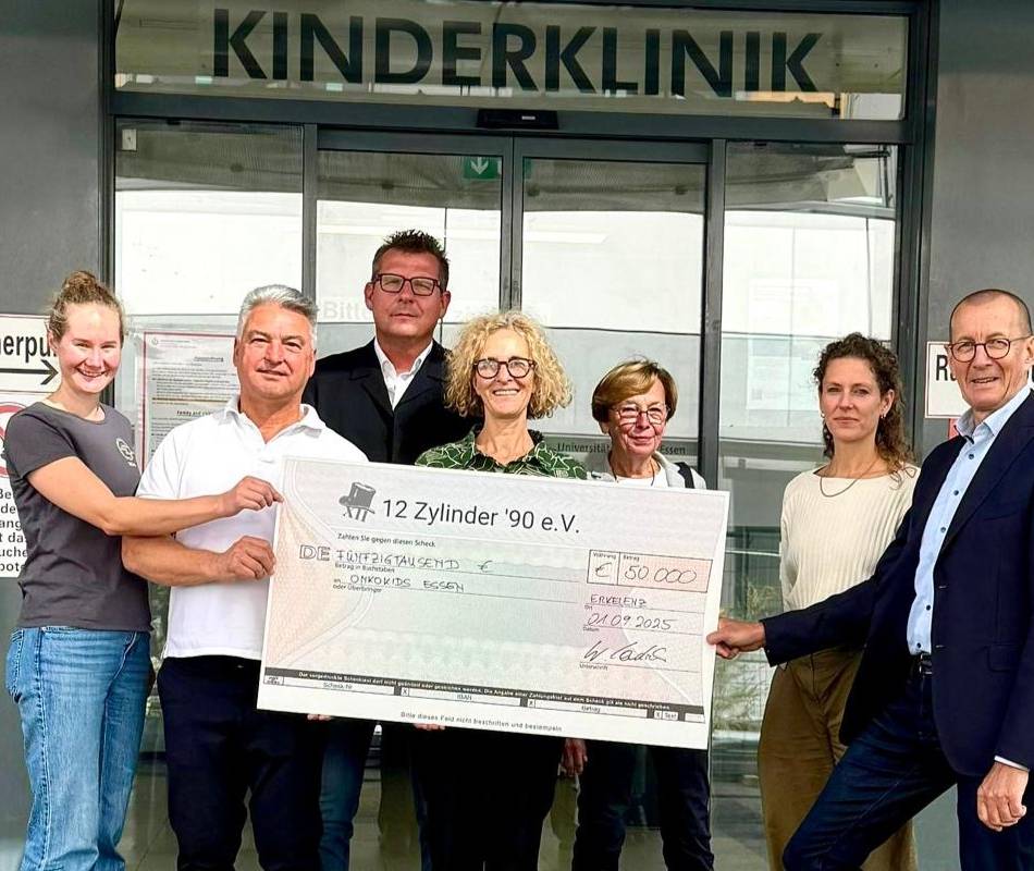 Erkelenzer Förderkreis 12Zylinder 90: 50.000 Euro für Kinderonkologie in Essen