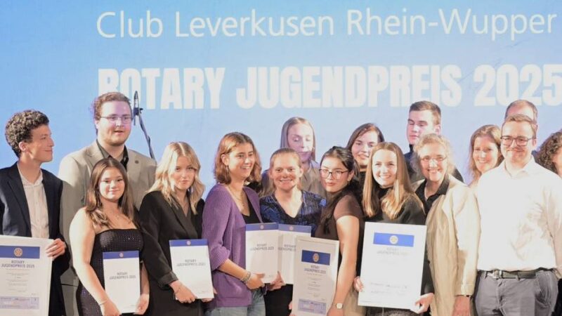 8000 Euro Preisgeld: Rotary Club vergibt Jugendpreise auf einer Gala