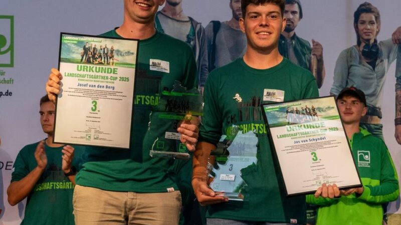 Jugendliche aus Xanten auf Siegertreppchen: Gärtner-Azubis holen beim Bundes-Cup Bronze