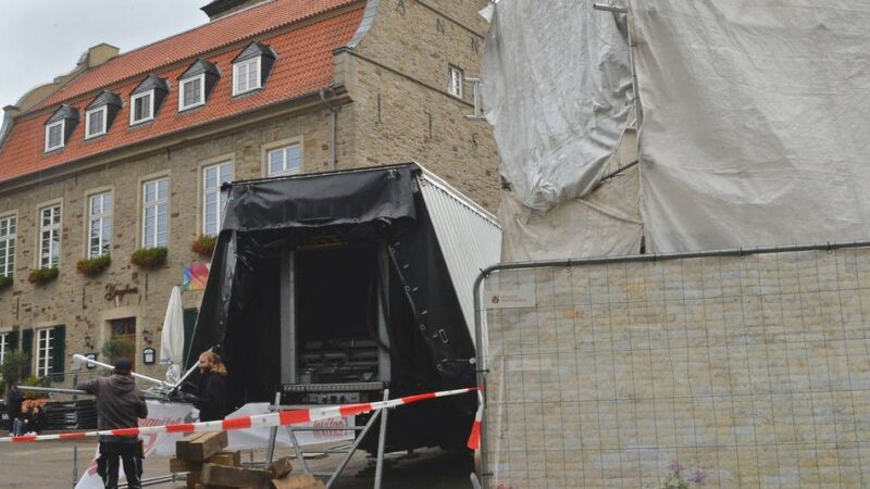 Bauarbeiten in der Innenstadt: Neue Technik für den Löwenbrunnen