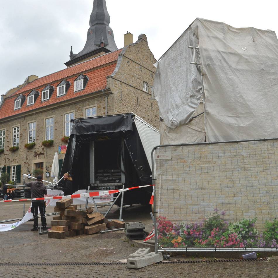 Bauarbeiten in der Innenstadt: Neue Technik für den Löwenbrunnen