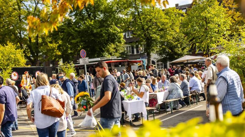 Shopping und Unterhaltung in Meerbusch: Der Sonnenblumensonntag lockt Jung und Alt