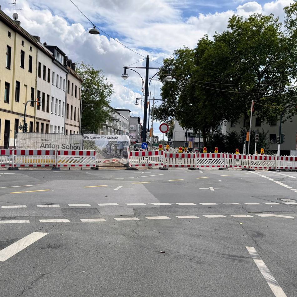Straßensanierung in Krefeld: Vollsperrung auf der Philadelphiastraße