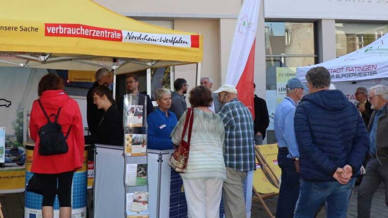 Beratung in Ratingen: Sonnenenergie zum Anfassen am Infostand am Marktplatz