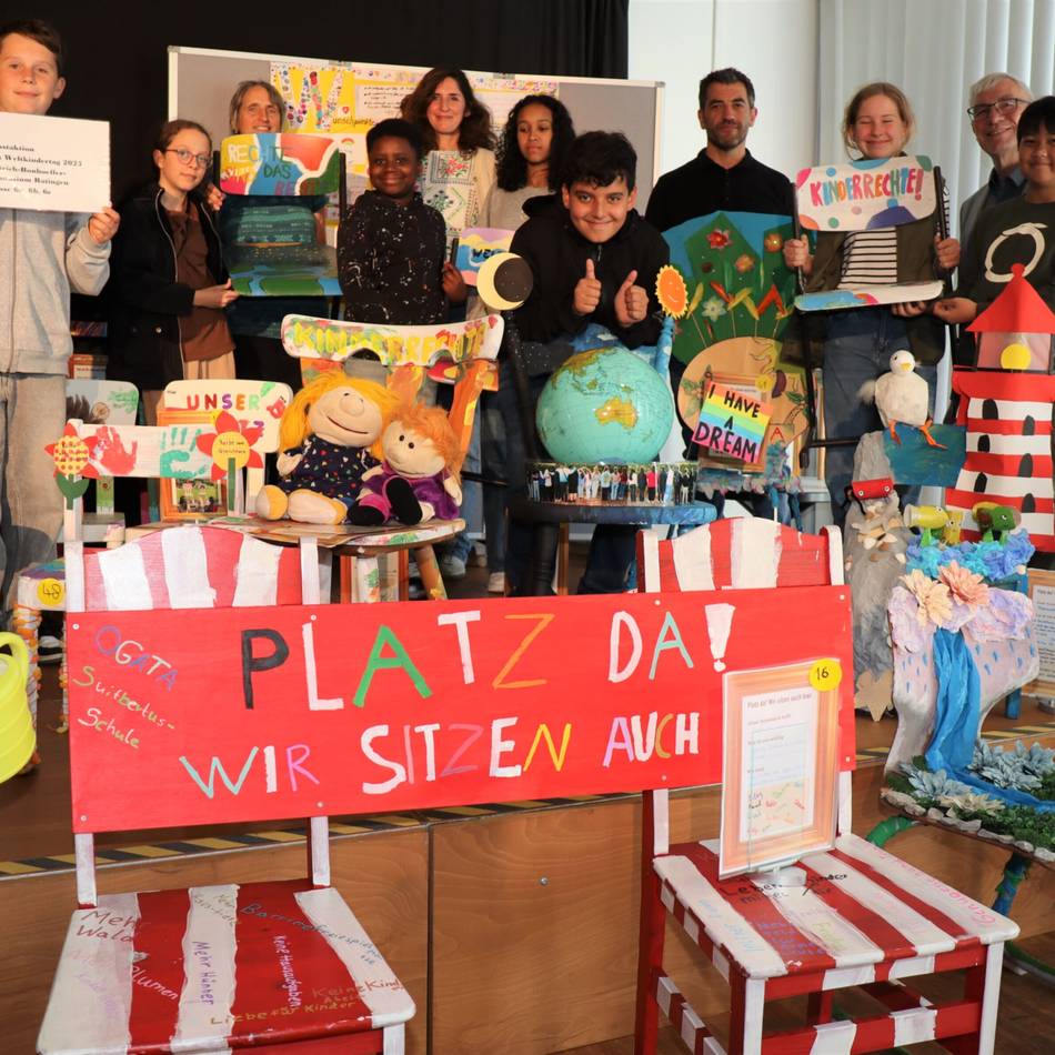 Kunstausstellung zum Weltkindertag : Kinder machen auf ihre Rechte aufmerksam