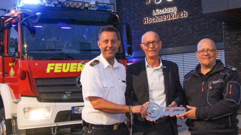 Investition in die Feuerwehr Jüchen: Neues Löschfahrzeug wird Erstausrücker in Hochneukirch