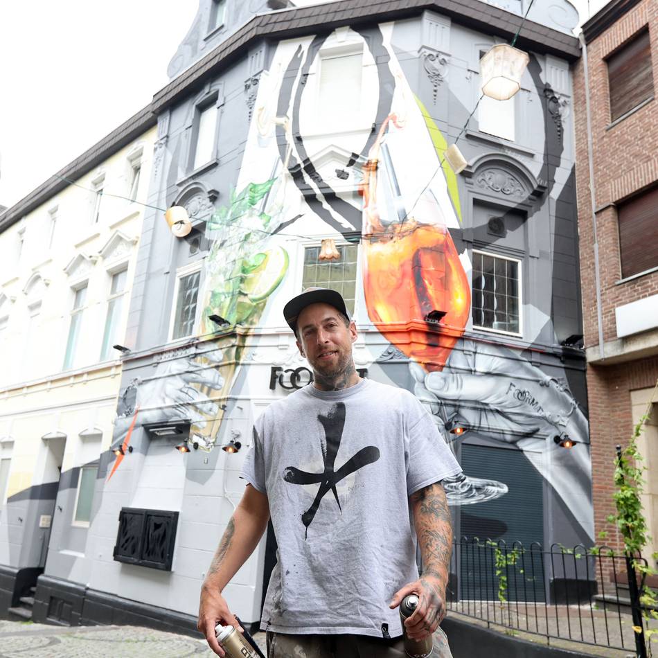 Graffiti-Künstler in Mönchengladbach: „Das Feedback war sehr schön – auch auf das Bild mit einem abgehackten Haikopf“