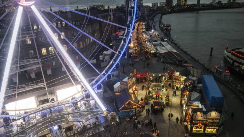 Riesenrad in Düsseldorf ab Oktober: Eisbahn bekommt eine Engelchenbar