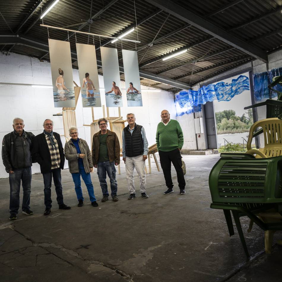 Ausstellung im Reisholzer Hafen: Marx-Eis und Boots-Krach – Kunst verbindet Düsseldorf mit Chemnitz