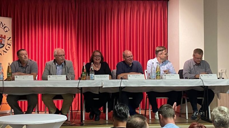 Podiumsdiskussion der Hückeswagener Spitzenkandidaten: Politik für die Stadt ist keine Frage der Ideologie