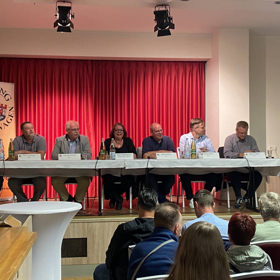 Podiumsdiskussion der Hückeswagener Spitzenkandidaten: Politik für die Stadt ist keine Frage der Ideologie