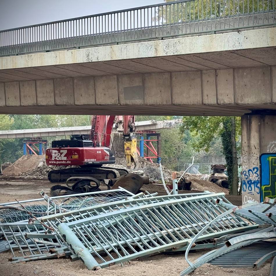 Brücken-Bauwerk: Abriss von „Spaghetti-Knoten“ in Neuss hat begonnen