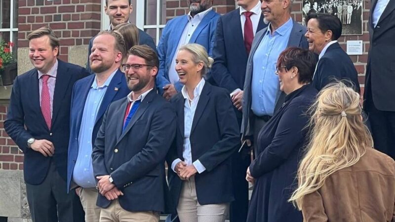 Kurzbesuch im Kommunalwahlkampf: AfD-Chefin Alice Weidel und ihre 20 Minuten in Dormagen