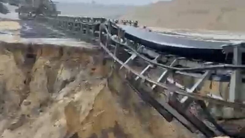 Sanierung in Garzweiler dauert noch: Regen-Folgen im Tagebau – tiefe Rinnen erinnern an Grand Canyon
