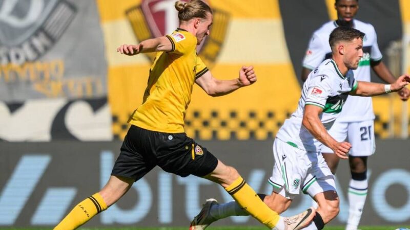 Holstein Kiel stoppt Karlsruher SC: Hannover 96 patzt bei Dynamo Dresden