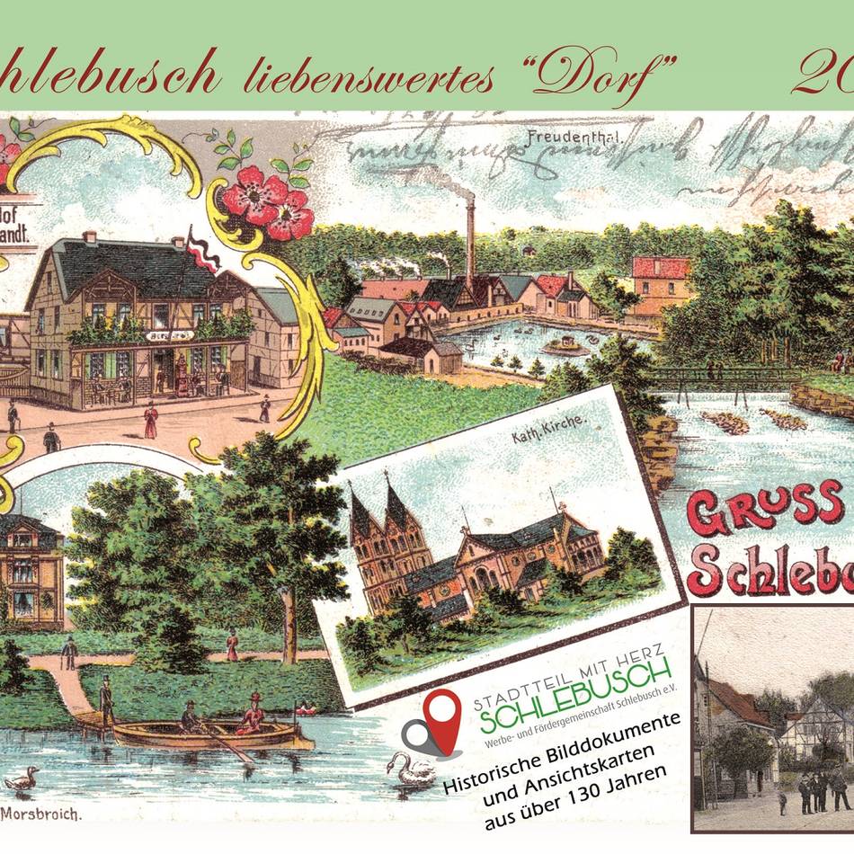Leverkusen zum Aufhängen: Wandkalender: Schlebusch in zwölf alten Ansichten