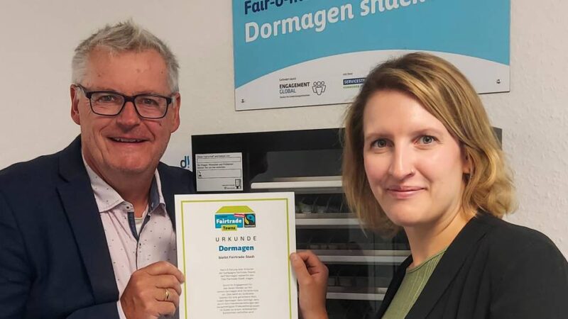 Engagement in Dormagen gewürdigt: Stadt erneut als „Fairtrade Town“ zertifiziert