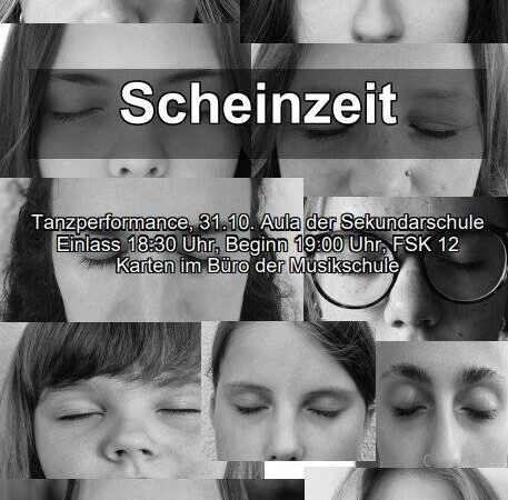 Aula der Sekundarschule Radevormwald: Tanz-Aufführungen: „Scheinzeit“ und „R.E.S.I.L.I.E.N.Z“