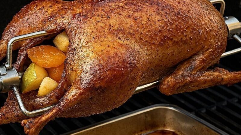 Glut geleckt: Martinsgans vom Grill: Gans lecker!