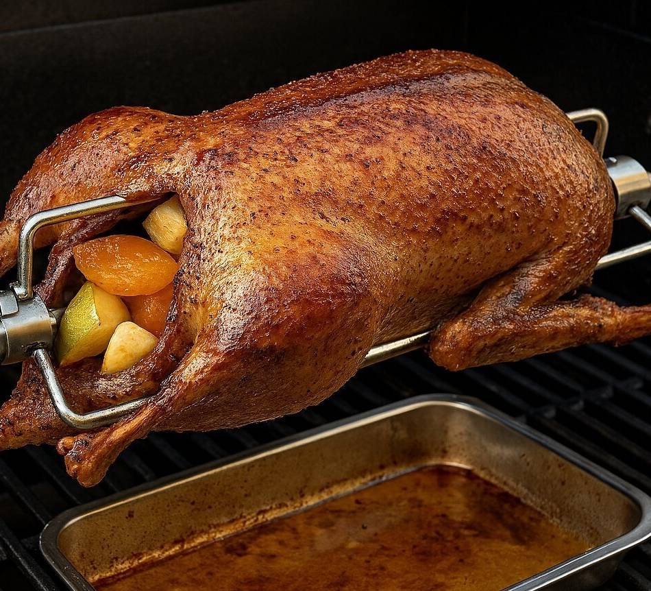 Glut geleckt: Martinsgans vom Grill: Gans lecker!