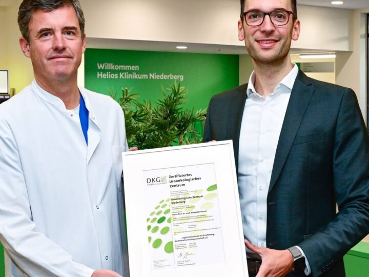 Helios Klinikum Niederberg: Klinikum als uroonkologisches Zentrum zertifiziert