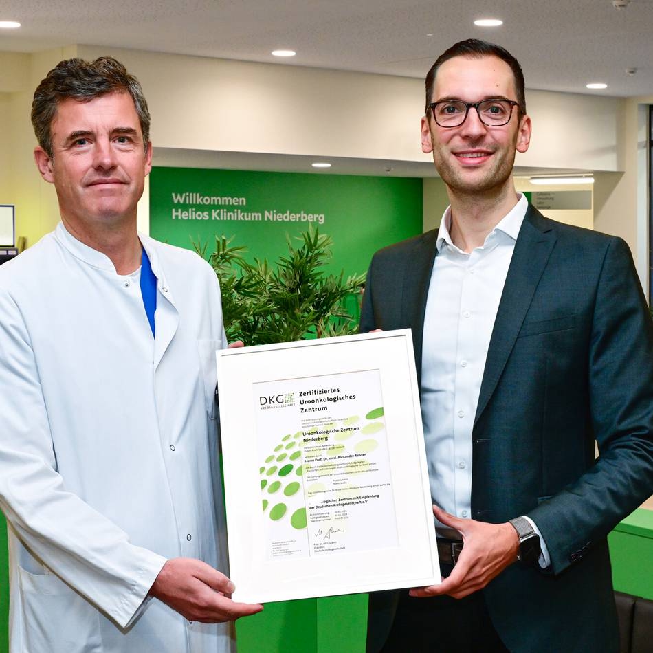 Helios Klinikum Niederberg: Klinikum als uroonkologisches Zentrum zertifiziert