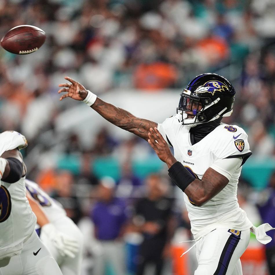 Ravens gewinnen in Miami: Jackson mit vier Touchdowns bei Comeback in der NFL