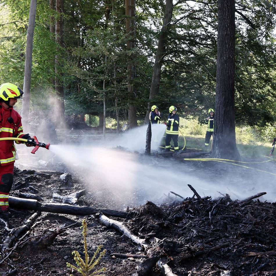 Keine Gefahr für Bevölkerung: Waldbrandübung „Heideblüte“ in Niederkrüchten