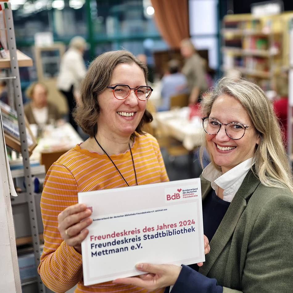 Nominierung für Deutschen Engagement-Preis aus Mettmann: Freundeskreis der Stadtbibliothek hat Aussichten auf einen Gewinn